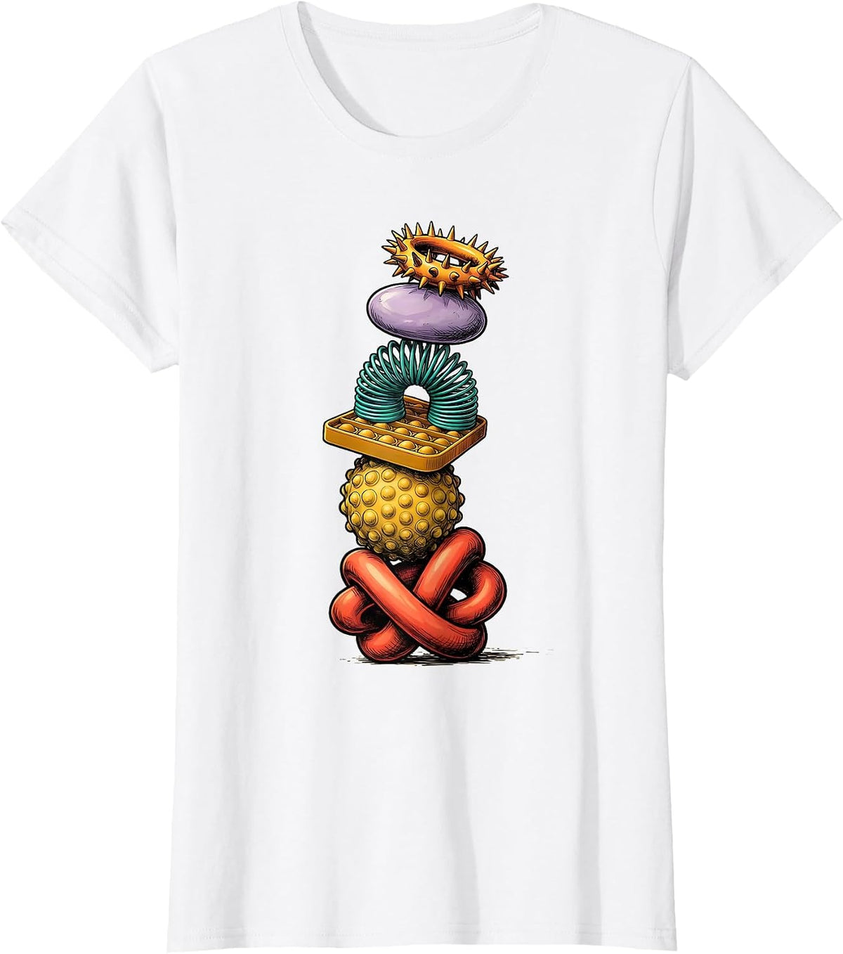 Special Education Sensory Fidget Tools Graphic T-Shirt - White
