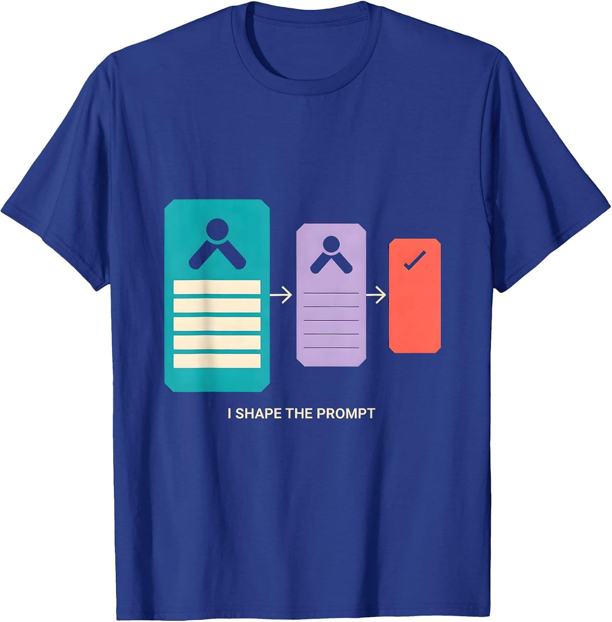 Men's I Shape The Prompt Funny Special Education Teacher SPED Aide T-Shirt - Royal Blue