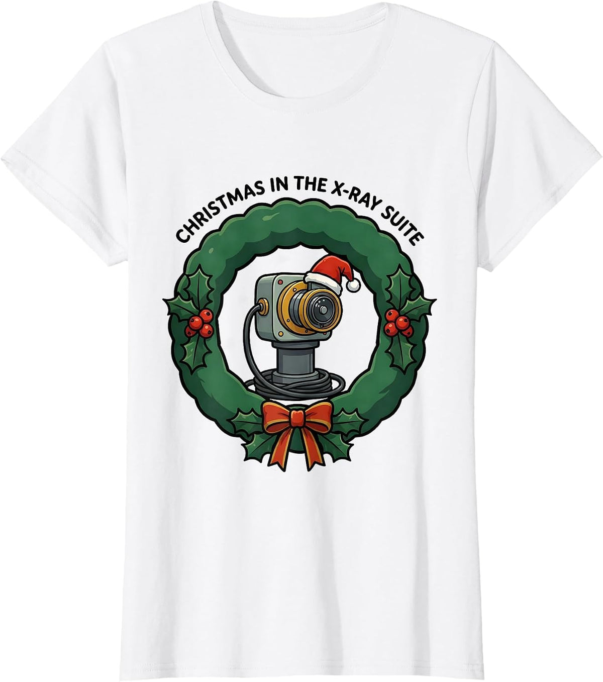 Christmas In The X-Ray Suite Funny Radiology Tech Holiday T-Shirt - White