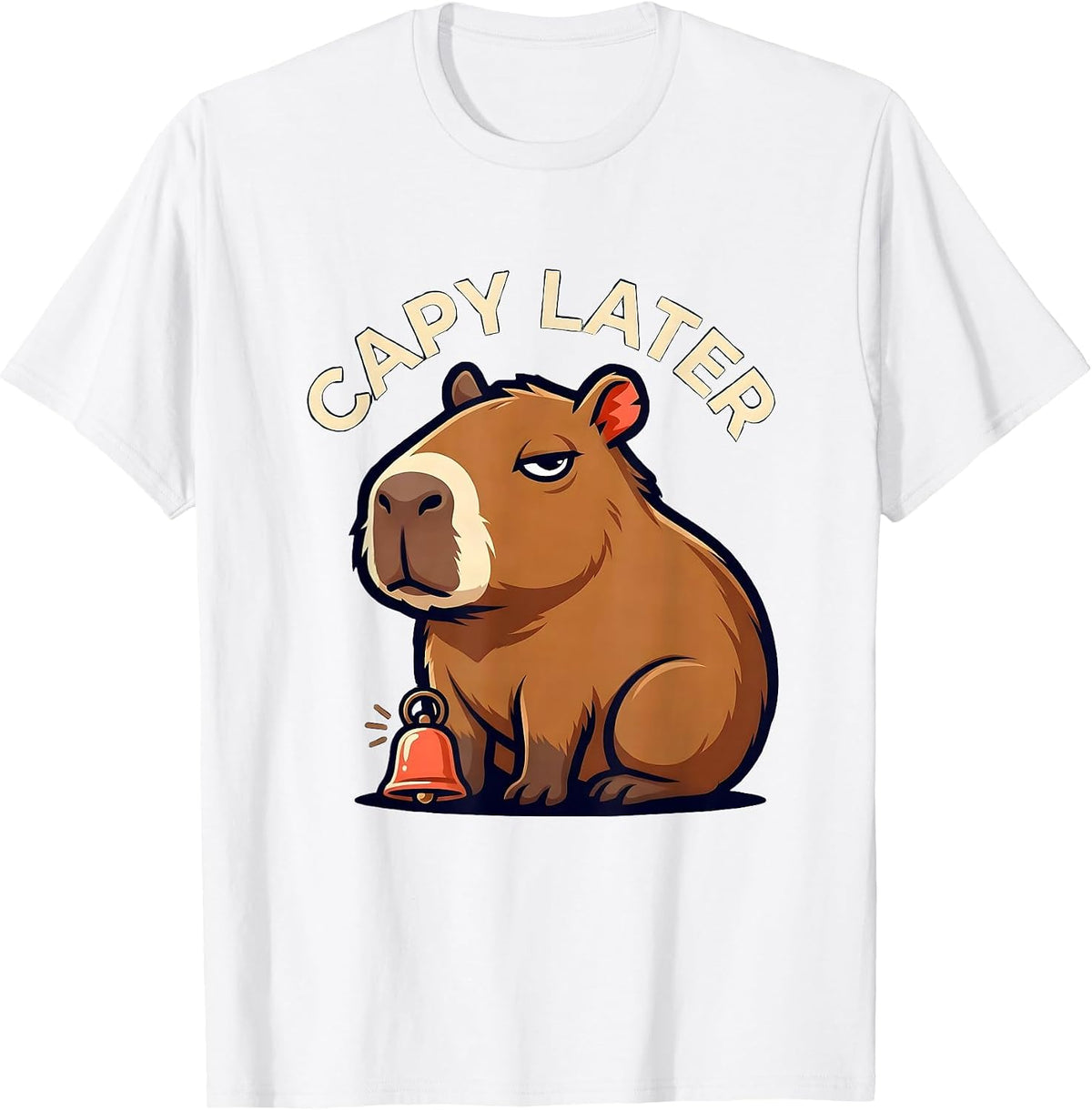 Men's Capy Later Funny Capybara Animal Meme Gamer Gift T-Shirt - White