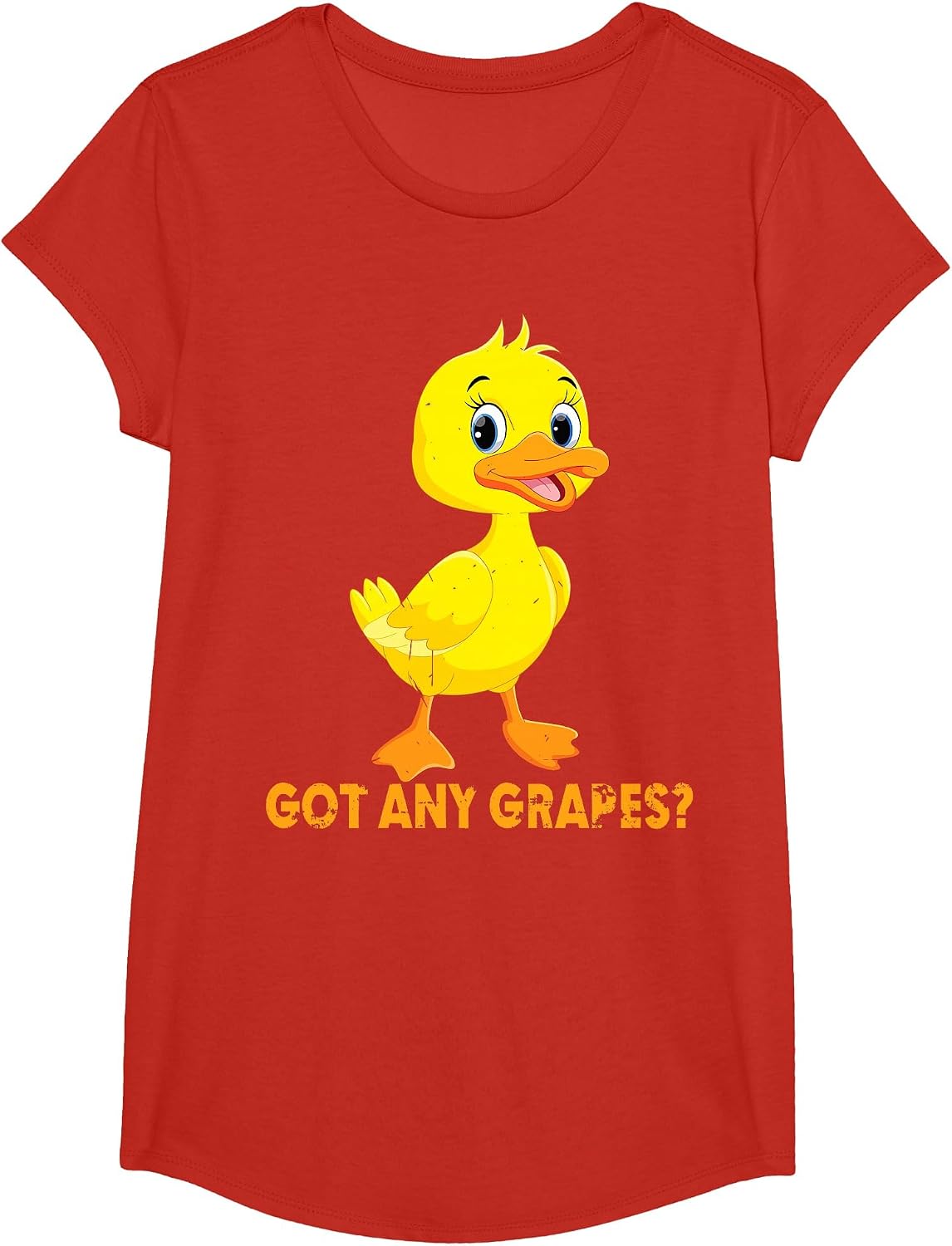 Got Any Grapes? Funny Saying Duck Lover Tee Apparel T-Shirt - Girls Red
