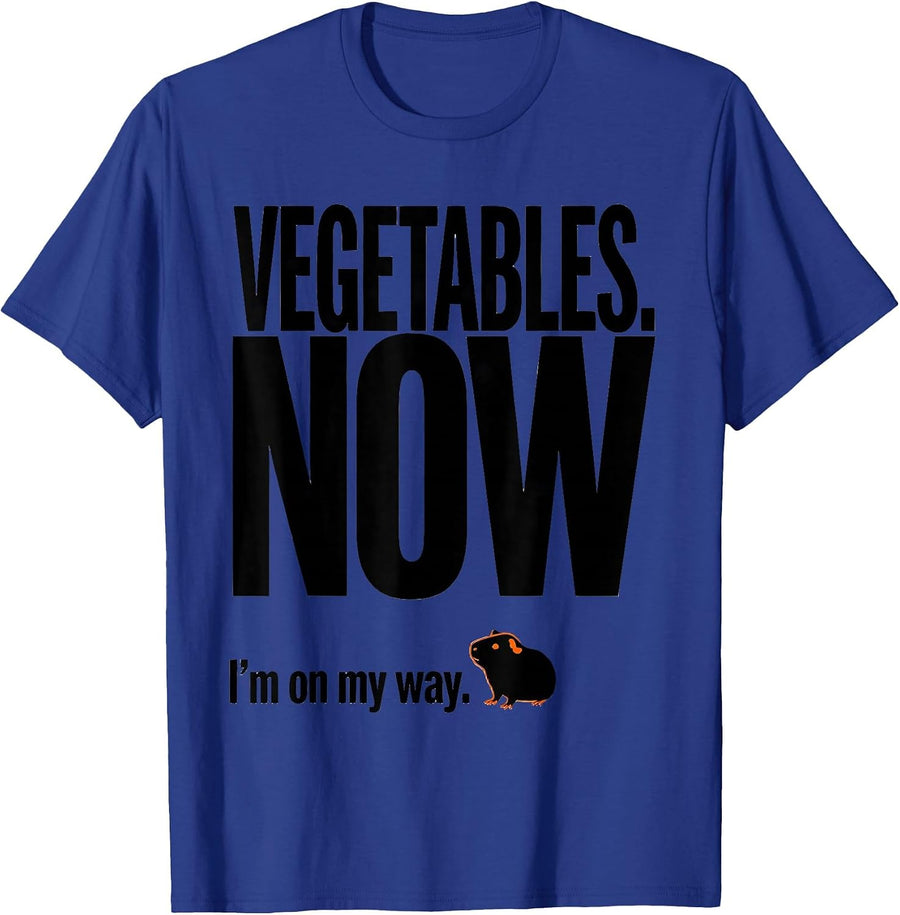 VEGETABLES NOW I'm on my way Funny Guinea Pig Lover Gift T-Shirt - Royal Blue