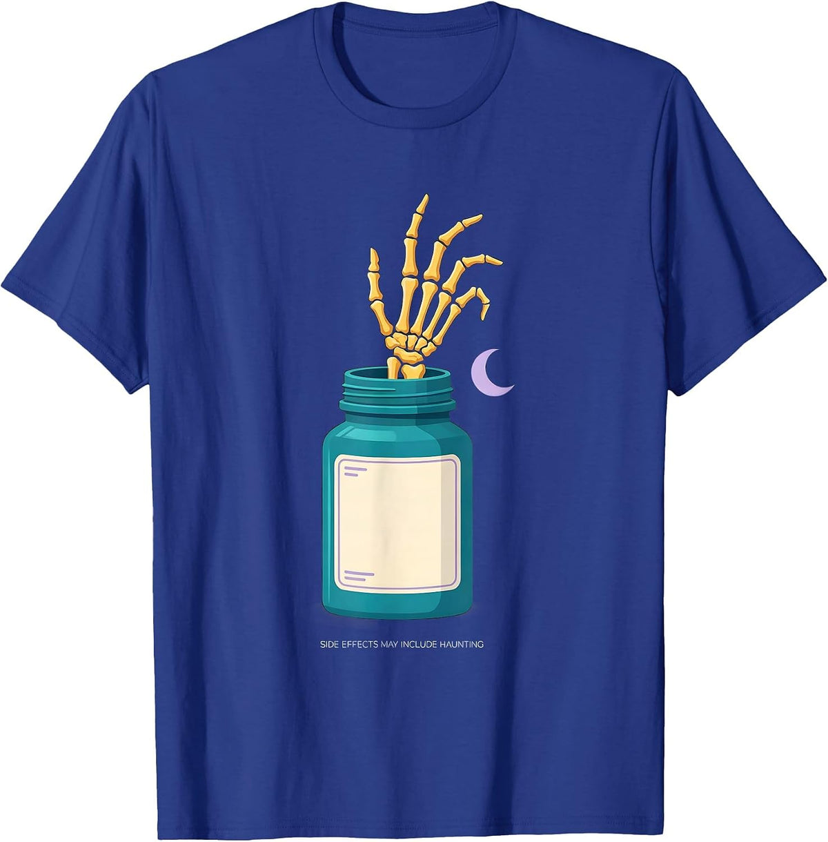 Men's Side Effects May Include Haunting Funny Pharmacy Tech T-Shirt - Royal Blue