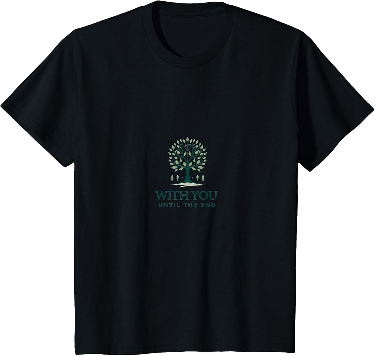 Hospice Nurse: with You Until The End Compassionate Care T-Shirt - Black