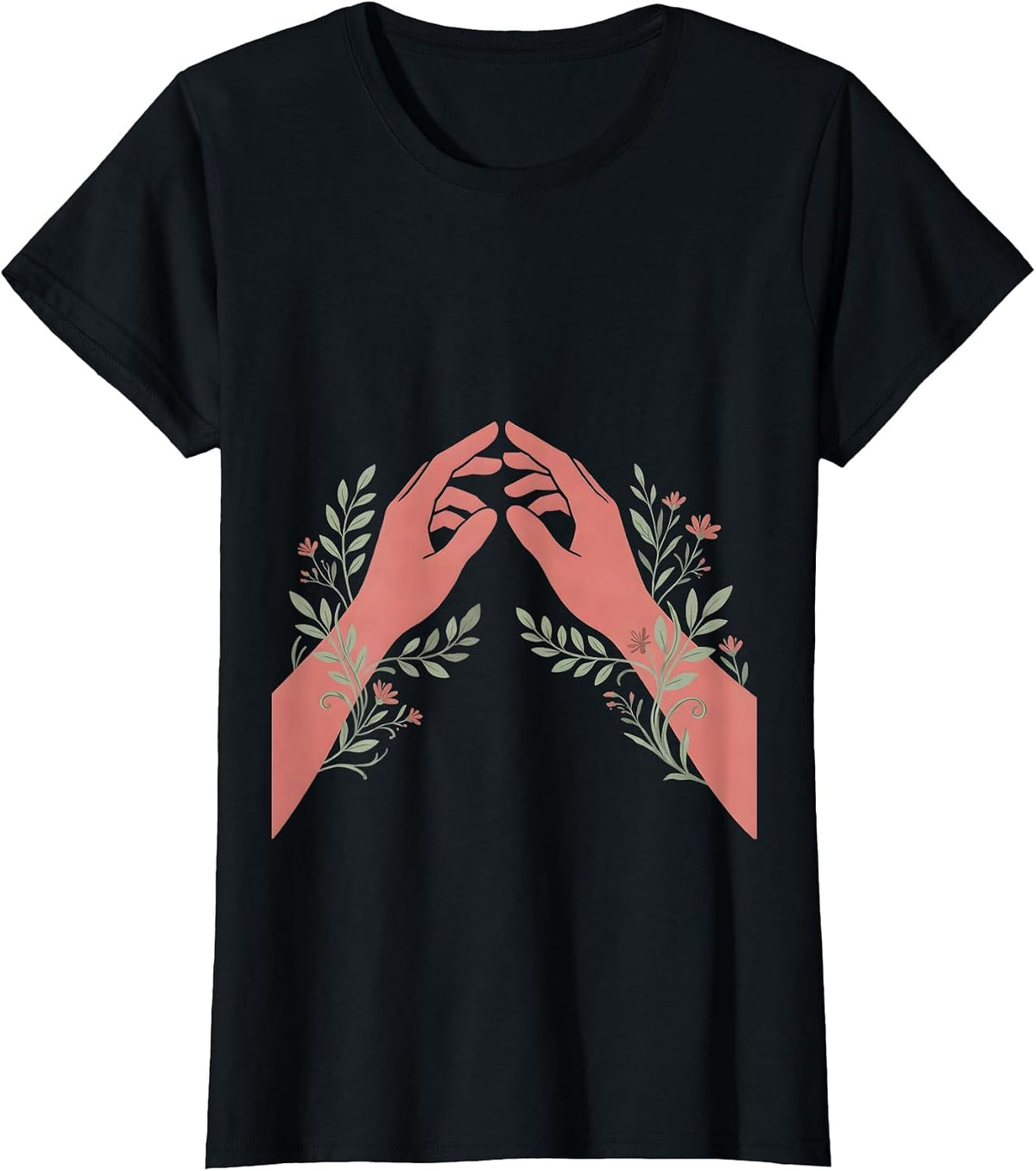 Reaching Hands Suicide Prevention Awareness Design T-Shirt - Black