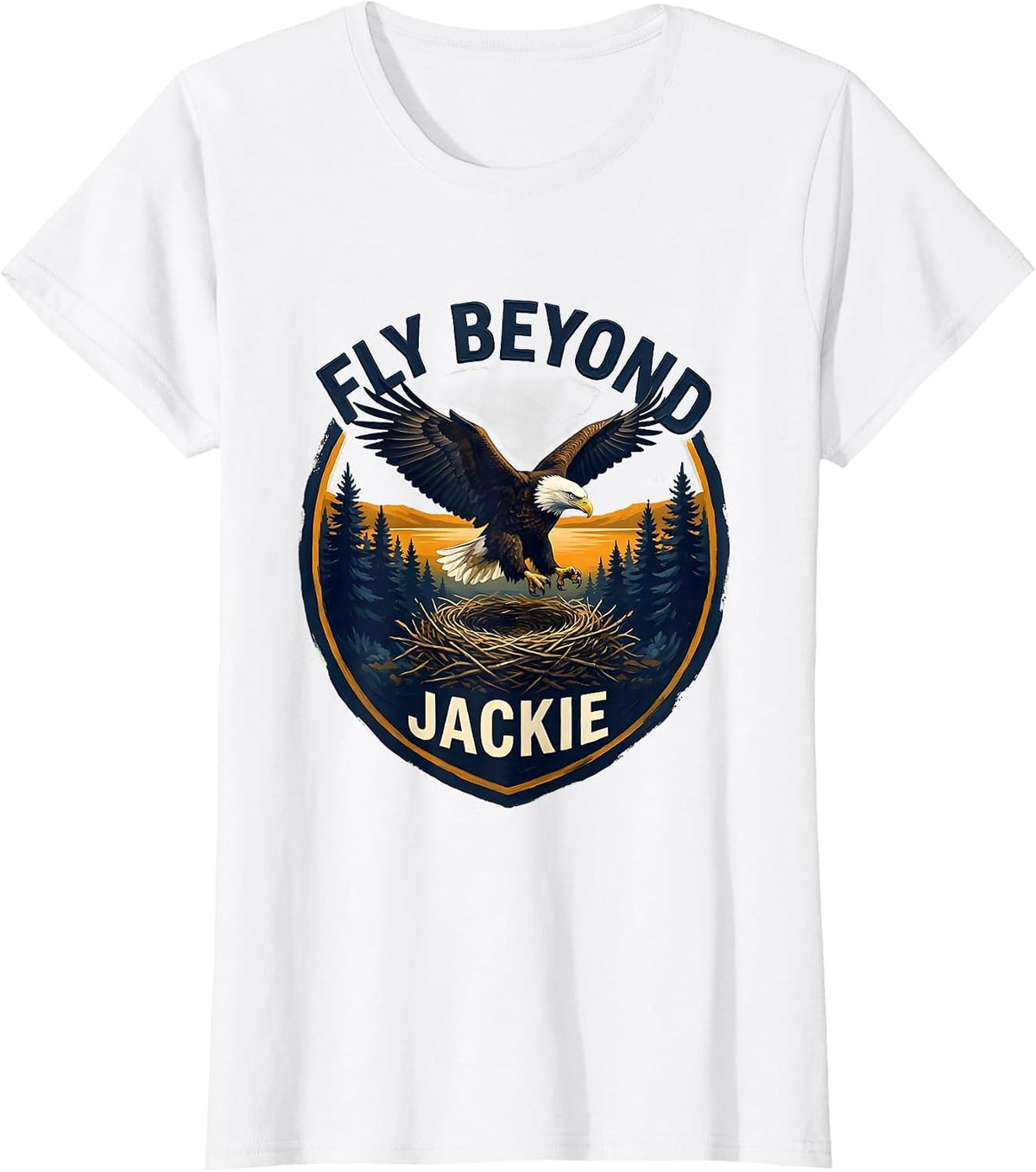 Fly Beyond Jackie Vintage Eagle Memorial Big Bear Lake T-Shirt - White