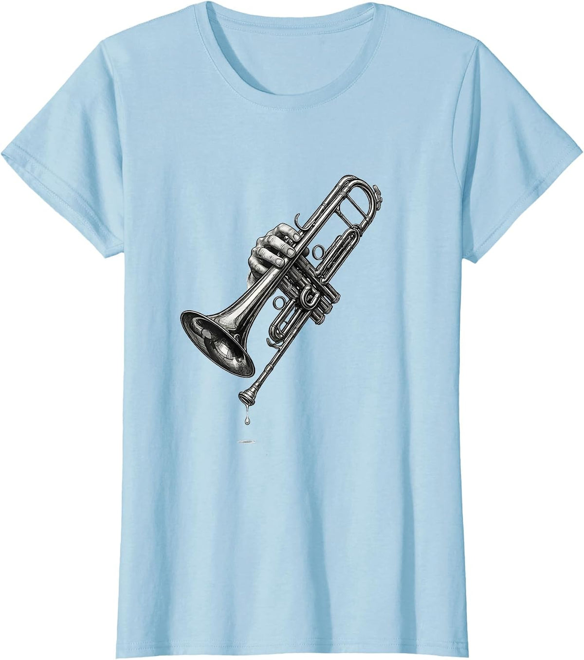Trombone Slide Tired Humor Band Player Gift T-Shirt - Baby Blue