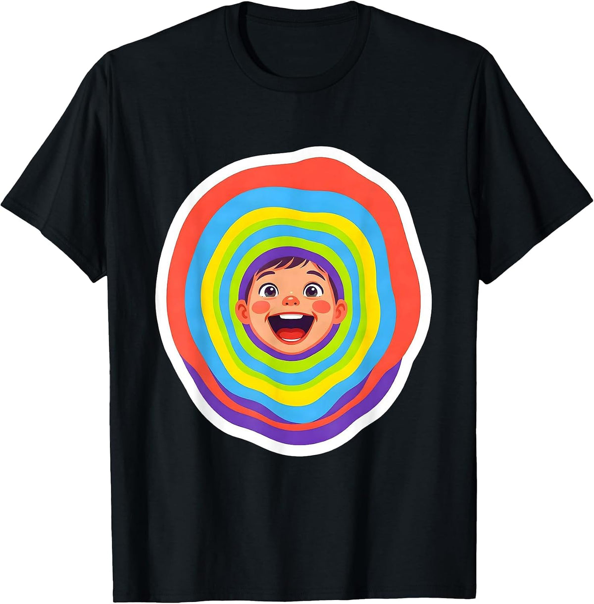 Men's SLP Speech Therapist Colorful Sound Waves Design T-Shirt - Black