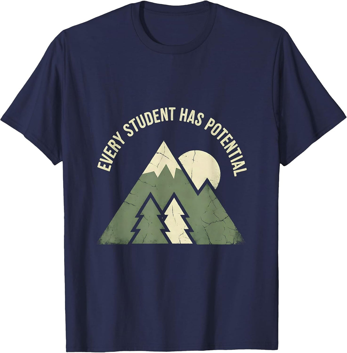 Every Student Has Potential Special Education Design T-Shirt - Navy Blue