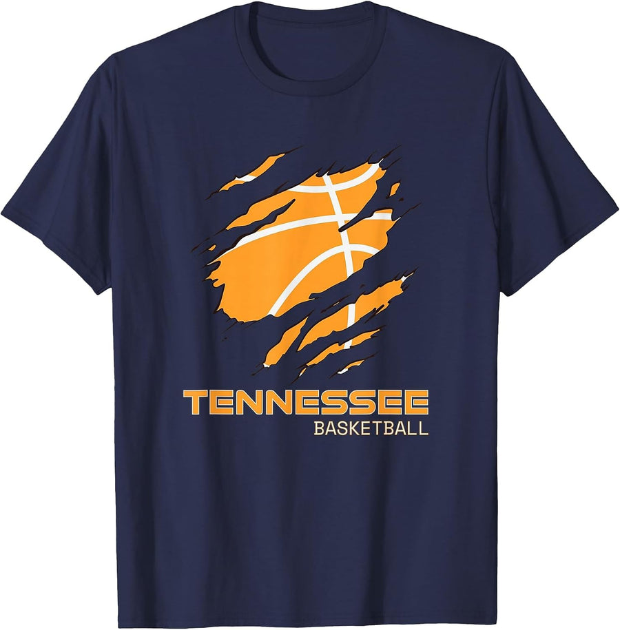 The Volunteer State Fan Tennesseean Tennessee Basketball T-Shirt - Navy Blue