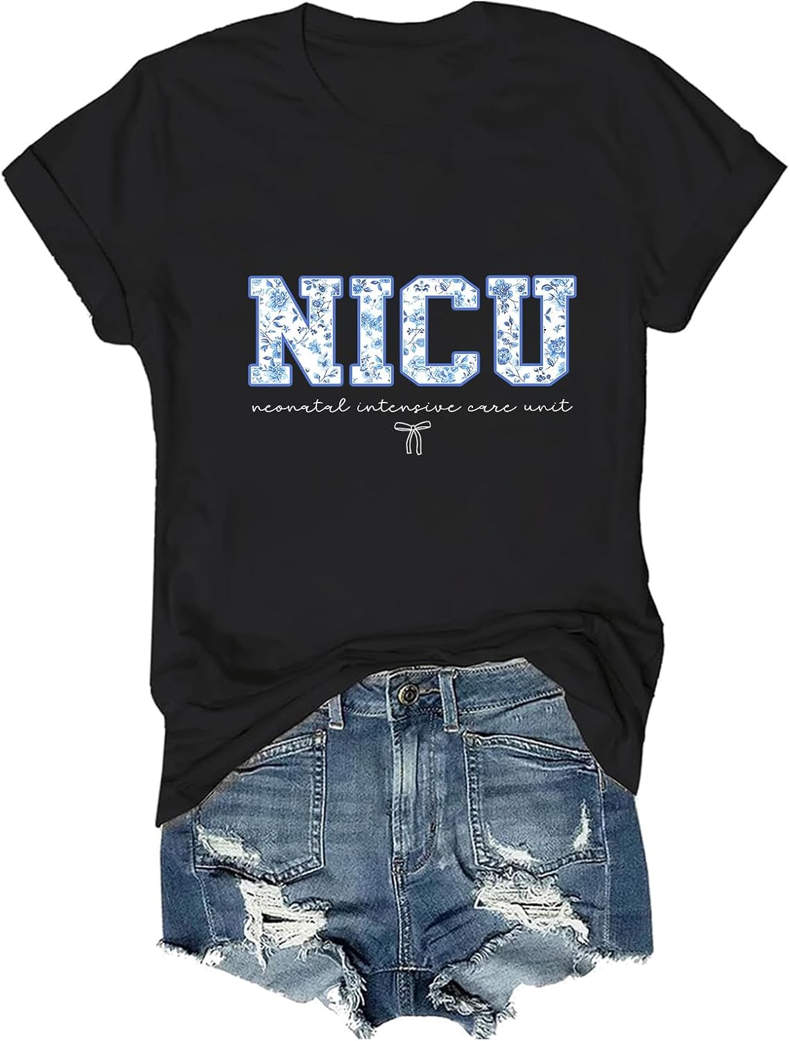 NICU Nurse Shirt Neonatal Intensive Care Unit T-Shirt Nurse Life Tee - Black