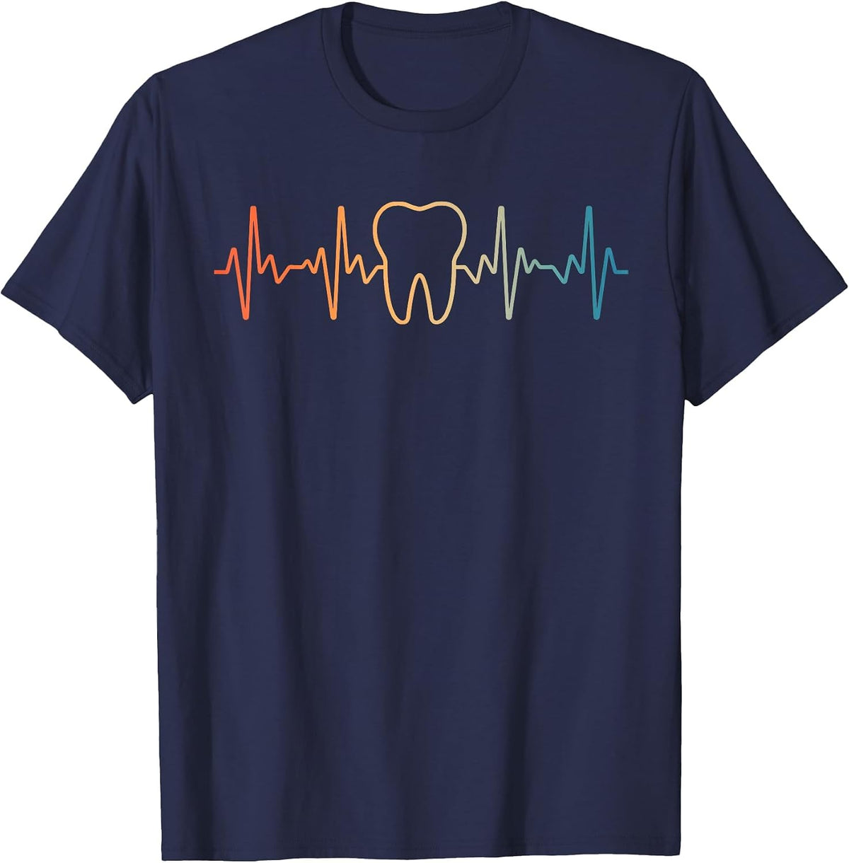 Funny Dental for Men Women Dental Hygienist Assistant Tooth T-Shirt - Navy Blue