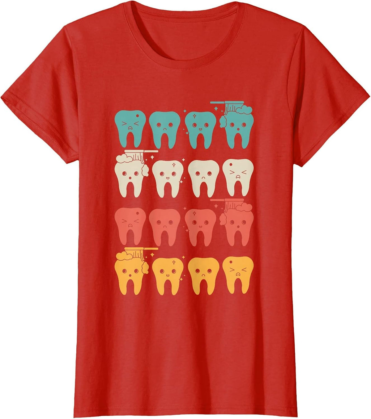 Retro Dental Assistant T-Shirt - Red