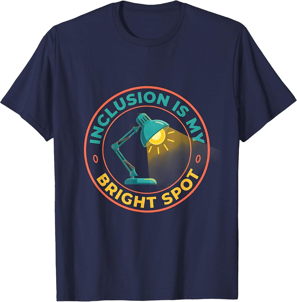 Men's Inclusion Is My Bright Spot Special Education Teacher Autism T-Shirt - Navy Blue