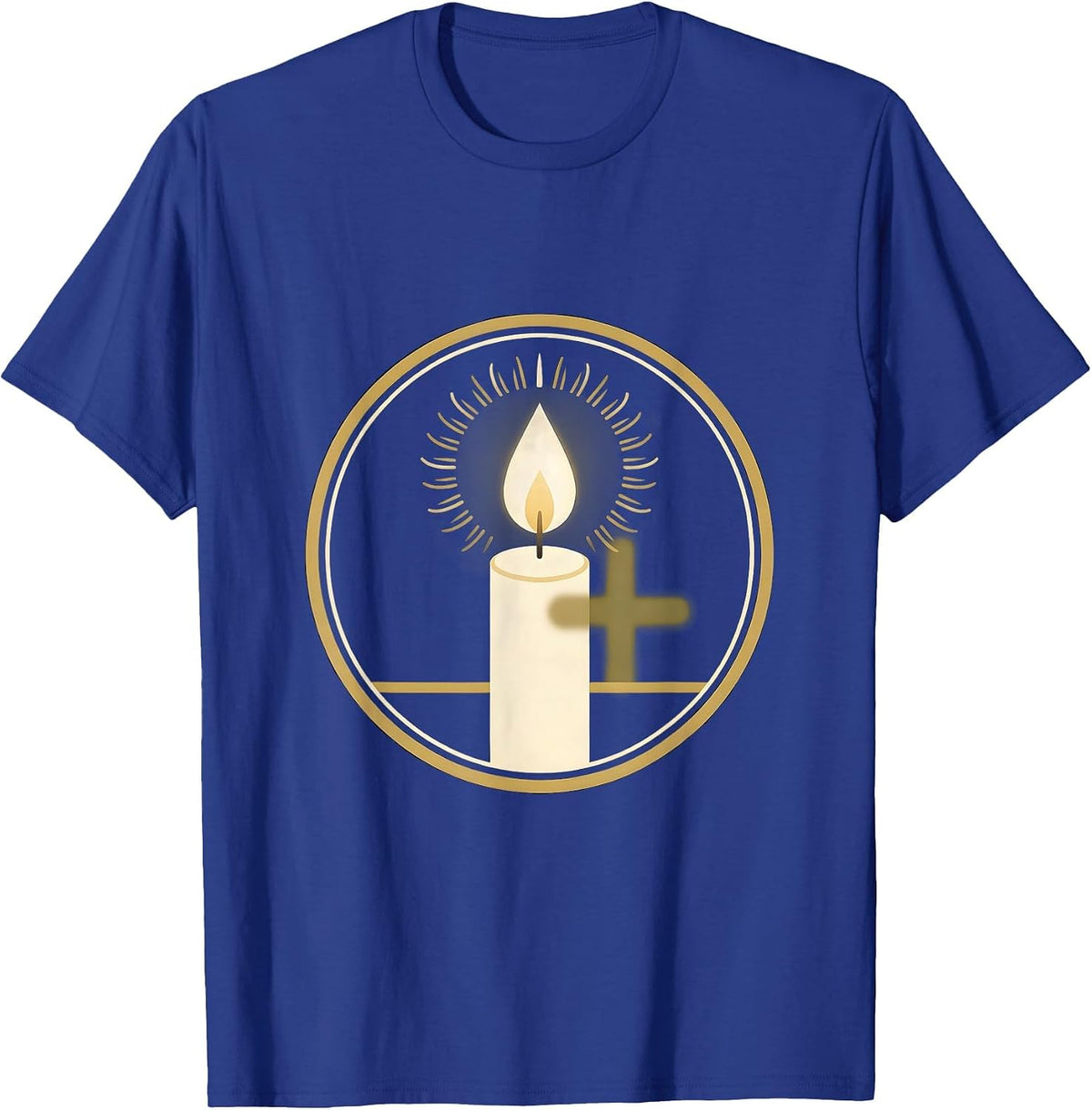 Men's Single Candle Flame Suicide Awareness Graphic T-Shirt - Royal Blue