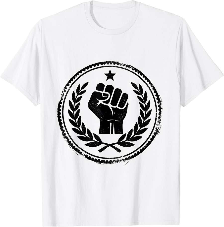 Men's Stamped Fist Seal Rubber Stamp Humor Novelty Gift T-Shirt - White