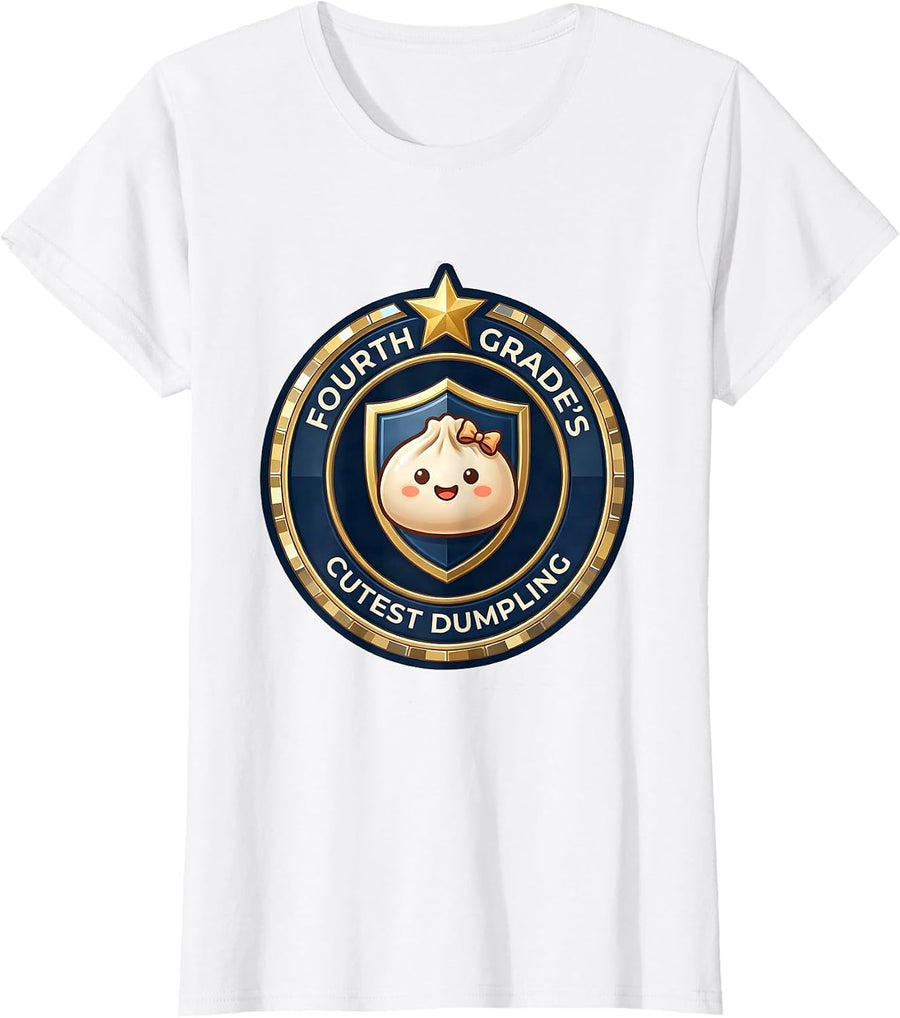 Women's Fourth Grade's Cutest Dumpling Cute Kawaii Back to School T-Shirt - White