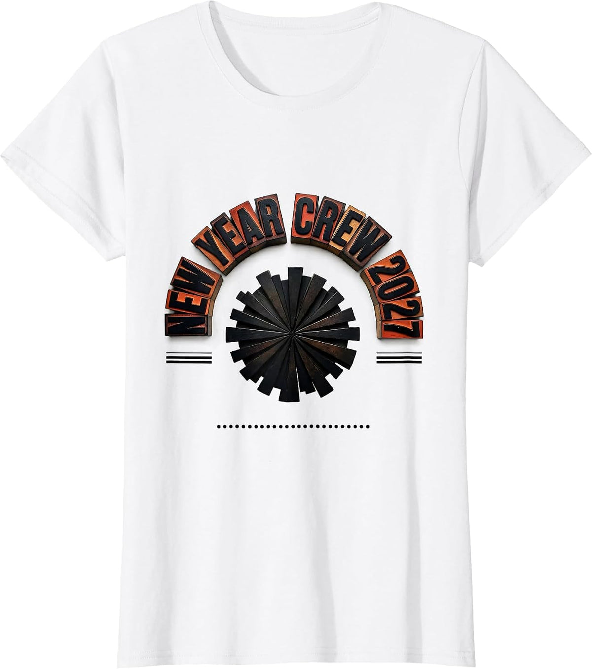 Women's New Year Crew 2027 Festive Party Host Family Matching T-Shirt - White