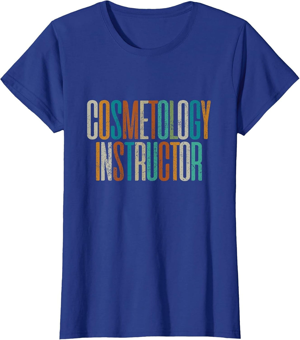Vintage Cosmetology Instructor T-Shirt - Royal Blue