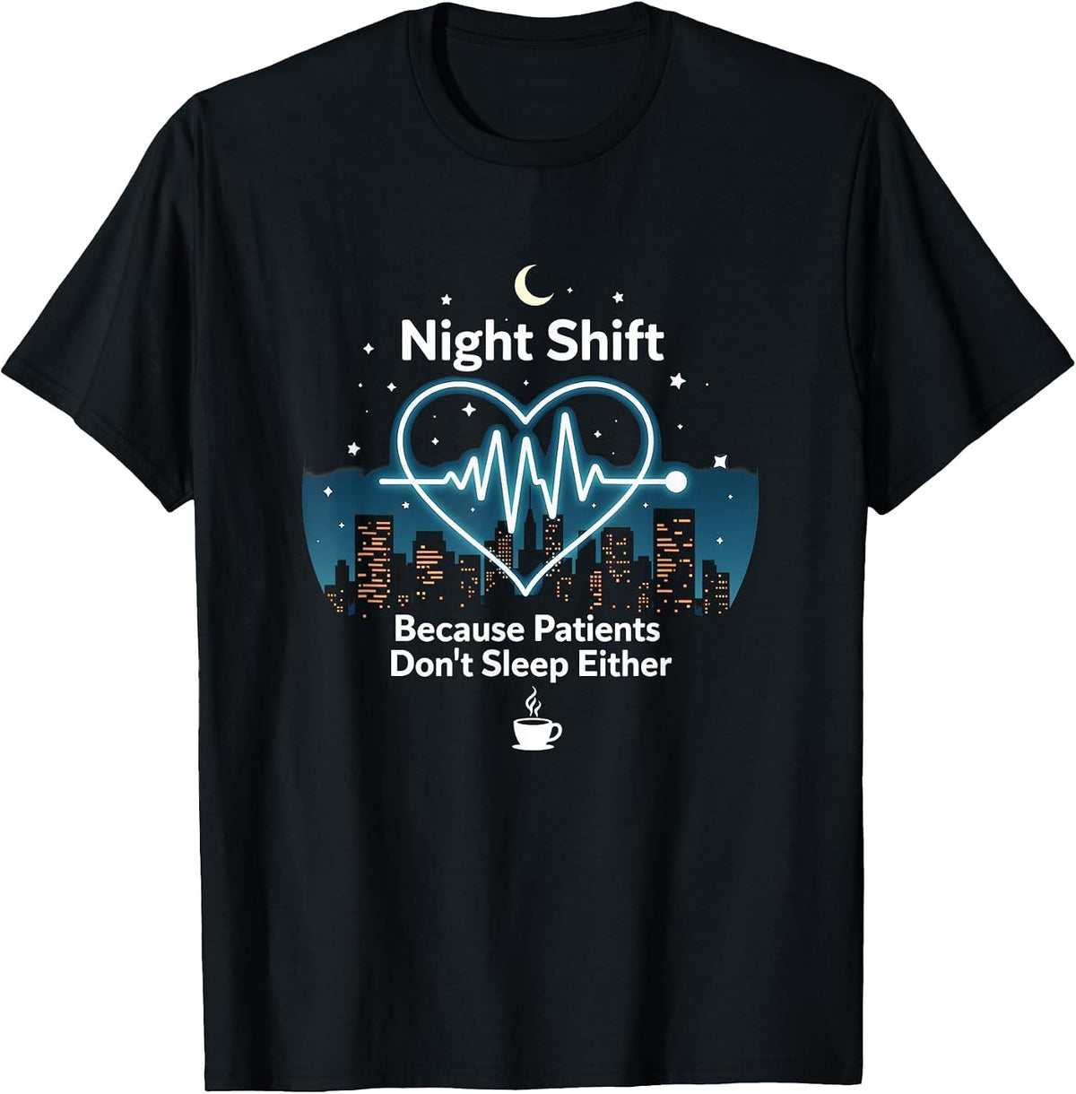 Mademark Nurses & Nursing T-Shirt - Black-nurse Night Shift
