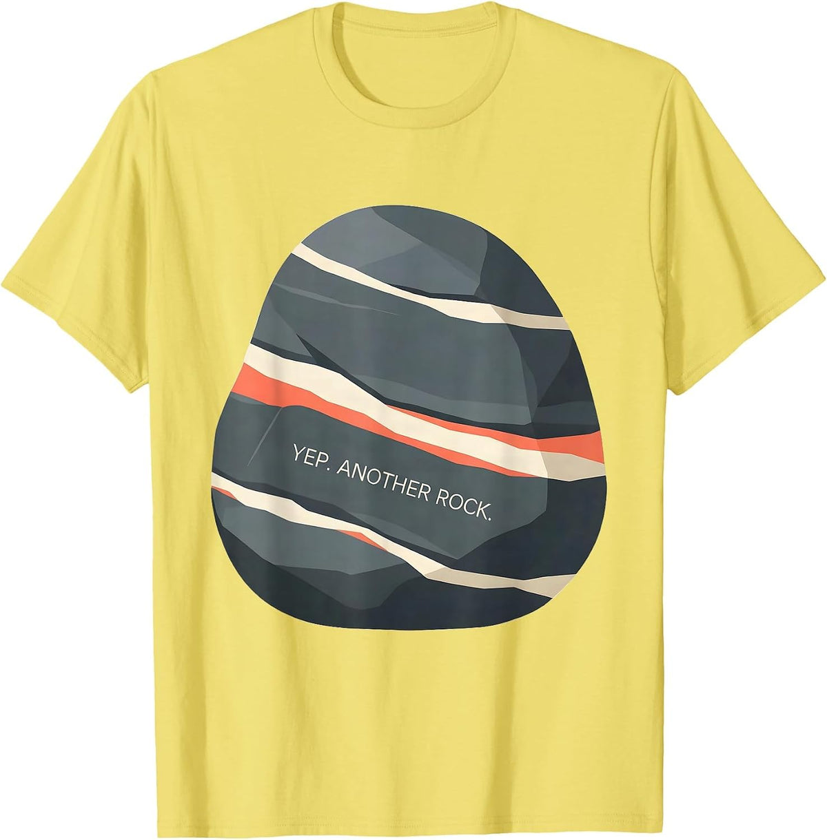 Men's Yep Another Rock Funny Geologist Rock Collector Humor T-Shirt - Lemon Yellow