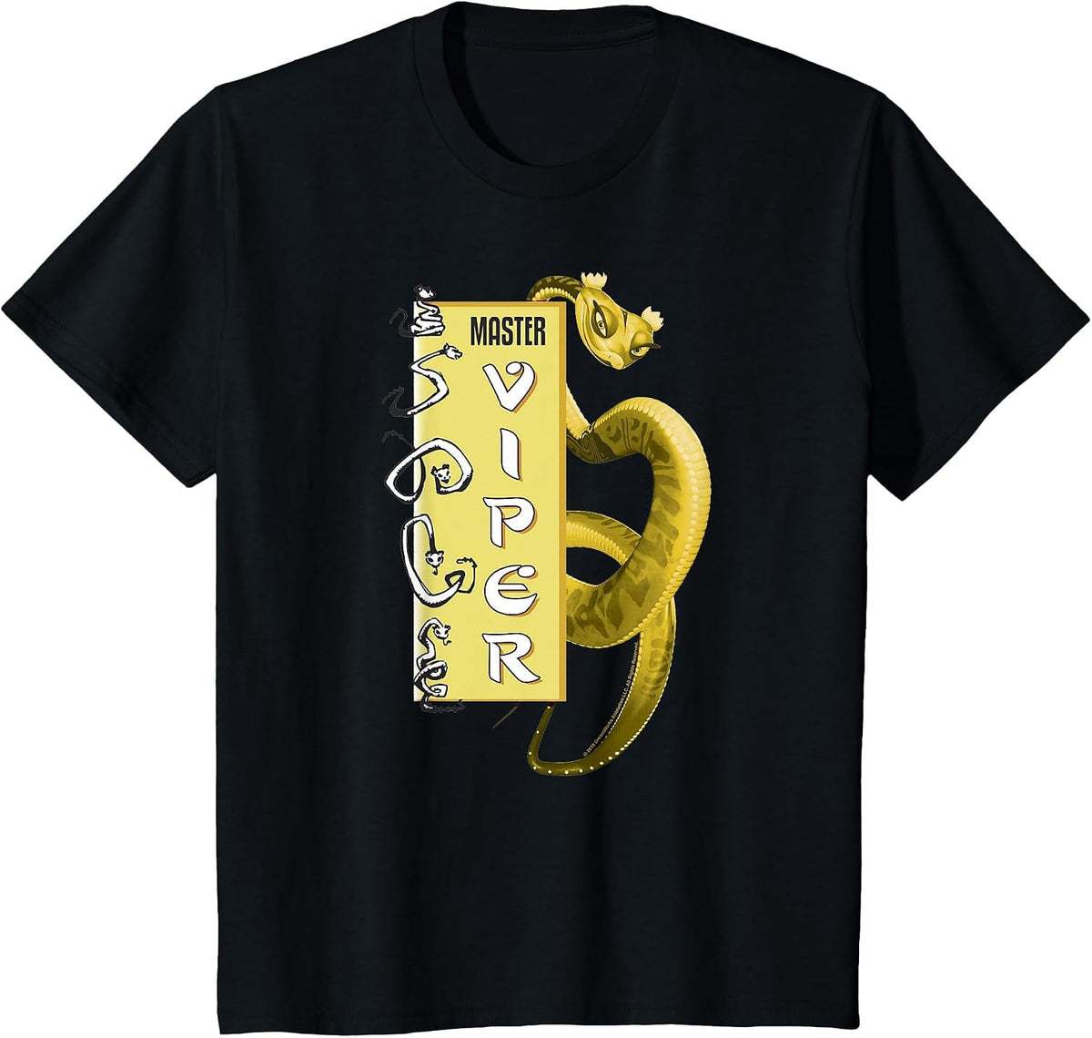 Kung Fu Panda Master Viper Action Pose Banner T-Shirt - Black