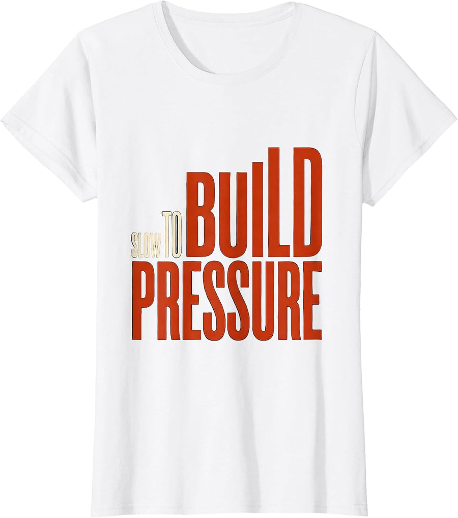 Women's Slow To Build Pressure Steam Locomotive Train Engineer T-Shirt - White