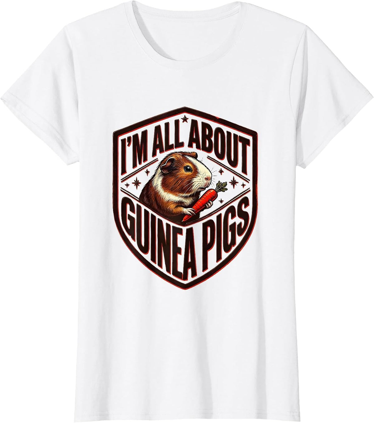Women's I’m All About Guinea Pigs Funny Pig Lover Farm Animal Humor T-Shirt - White