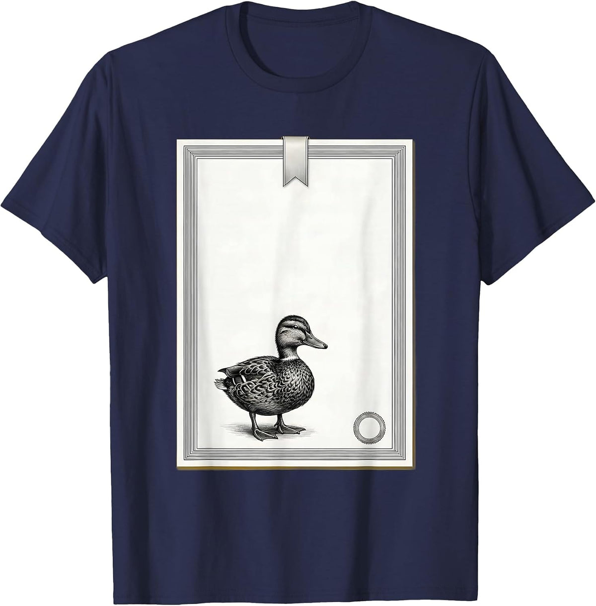 Sarcastic Duck Minimalist Novelty Gift for Duck Lovers T-Shirt - Navy Blue