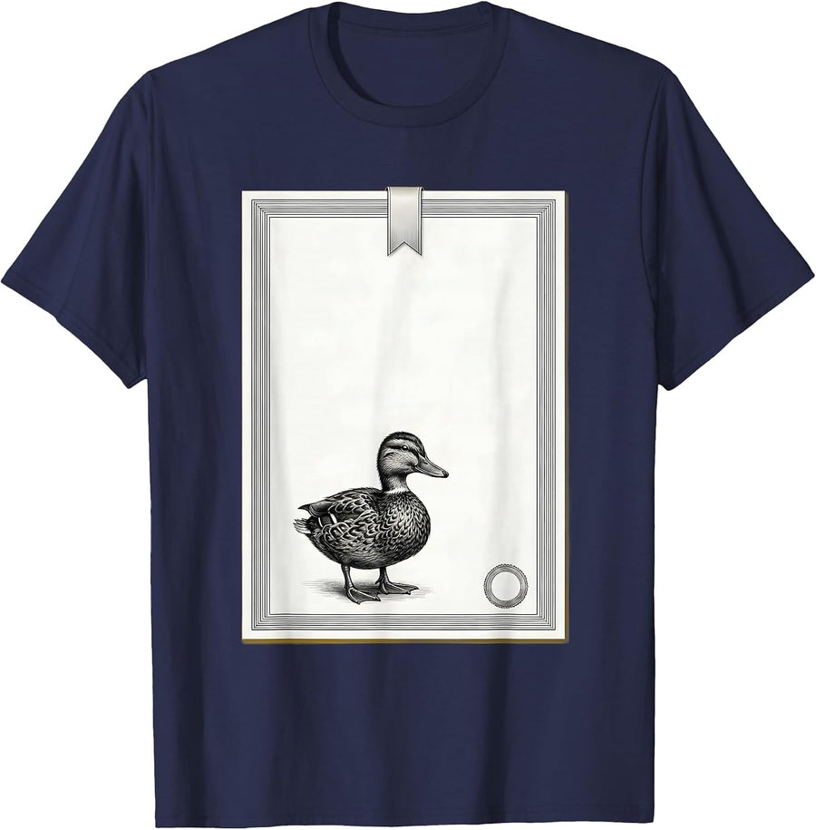 Sarcastic Duck Minimalist Novelty Gift for Duck Lovers T-Shirt - Navy Blue