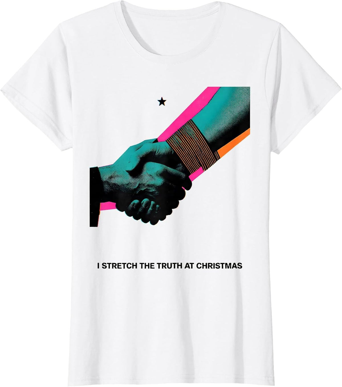 I Stretch The Truth At Christmas Funny Physical Therapist T-Shirt - White