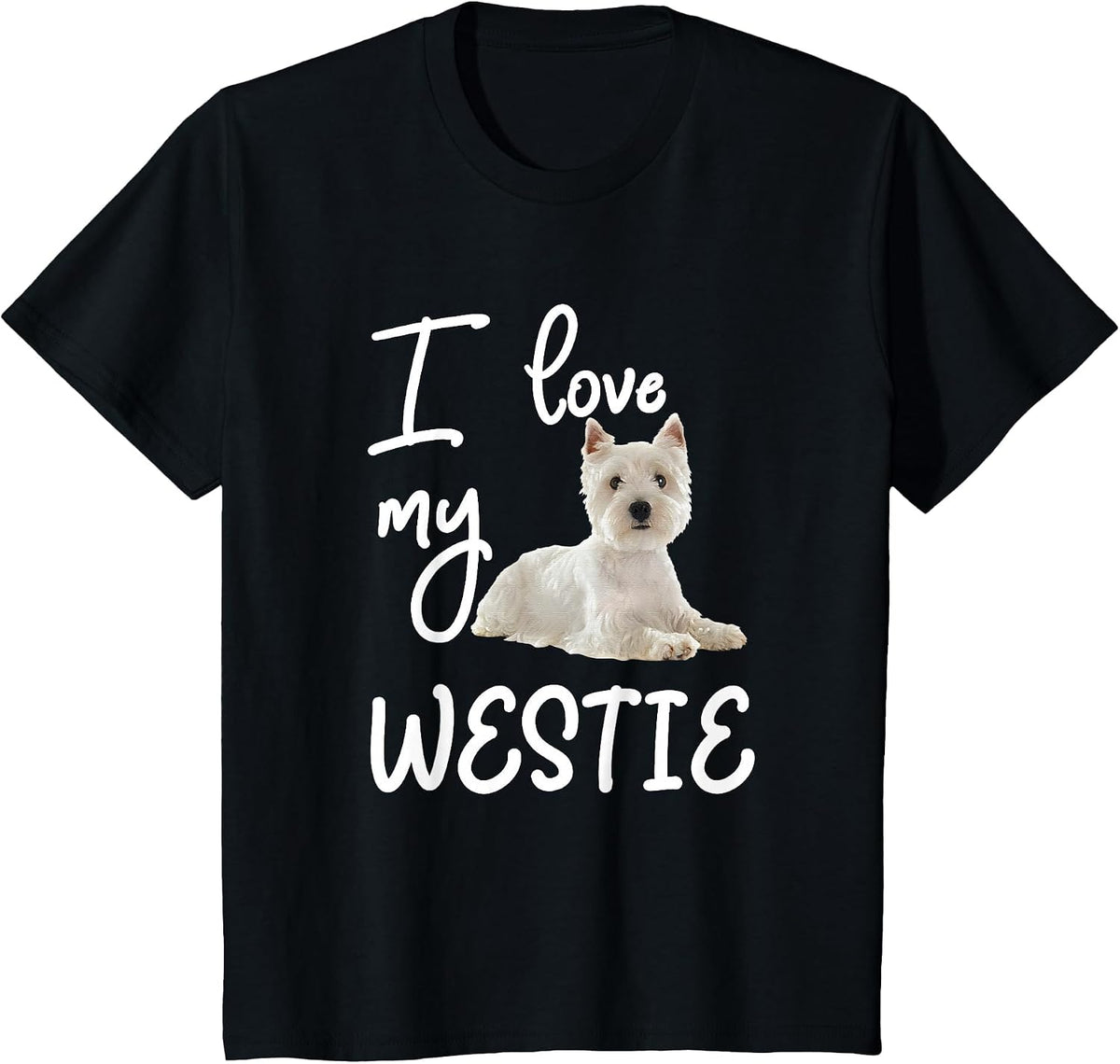 West Highland Terrier, I Love My Westie Dog T-Shirt - Black