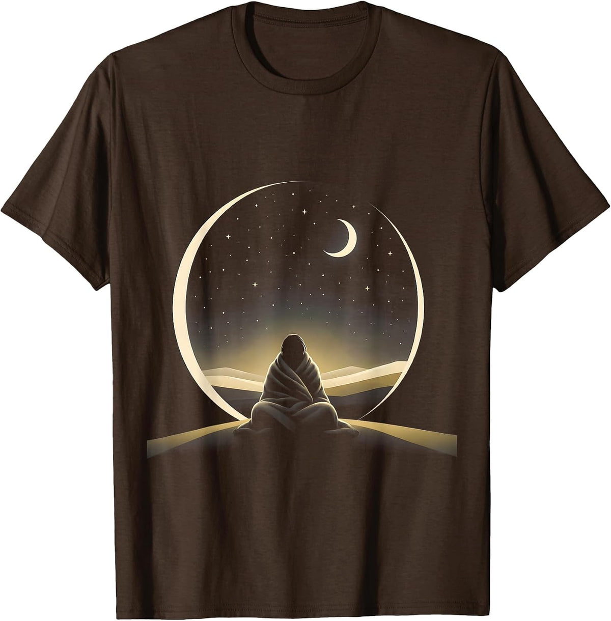 Men's Suicide Prevention Awareness Starry Night Blanket T-Shirt - Brown