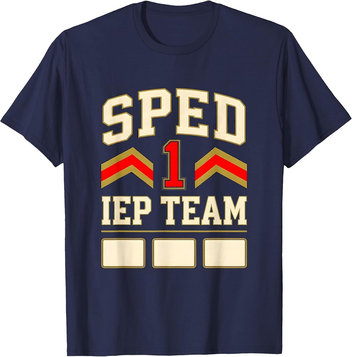 SPED IEP Team Sports Special Education Teacher Squad Pride T-Shirt - Navy Blue