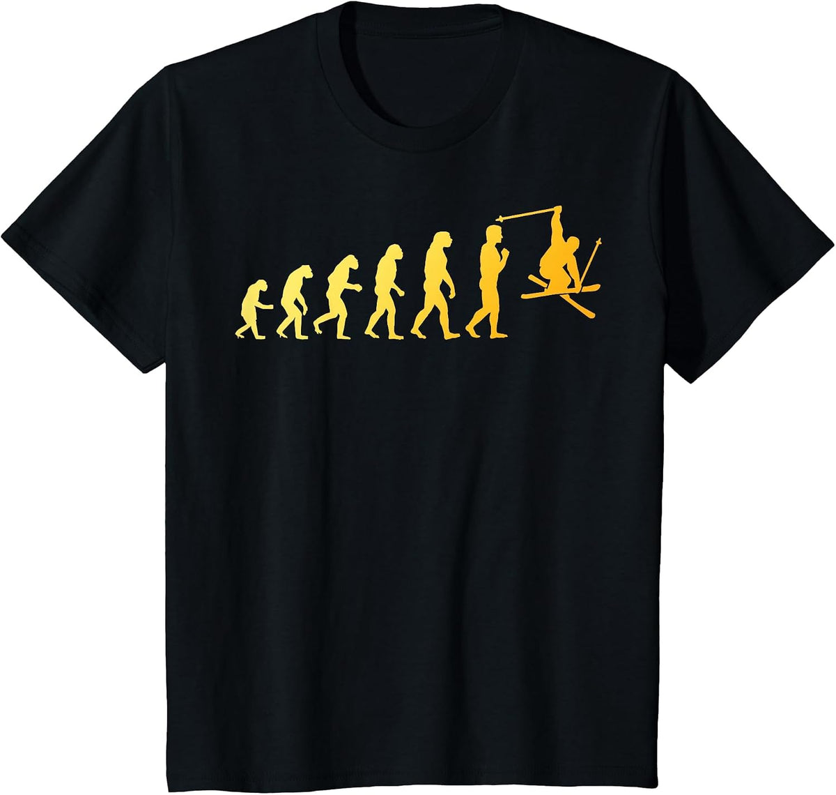 Cool Skiing Art for Men Women Skiing Themed Ski Lover Skier T-Shirt - Black