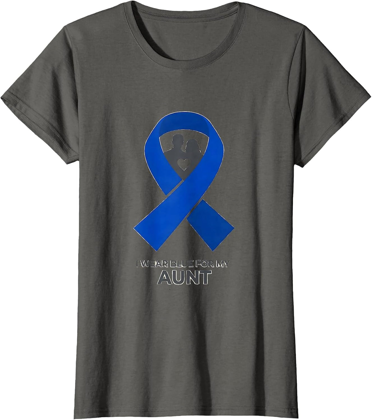 Women's I Wear Blue For My Aunt ALS Awareness Family Support T-Shirt - Asphalt Grey