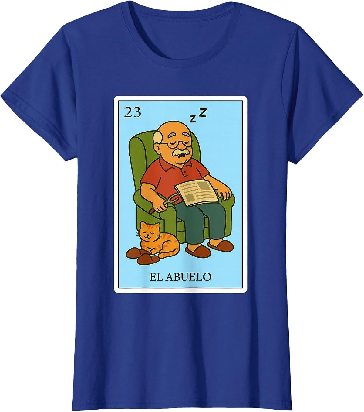 El Abuelo Dormilón | Spanish-Mexican Bingo Gifts for Abuela T-Shirt - Royal Blue