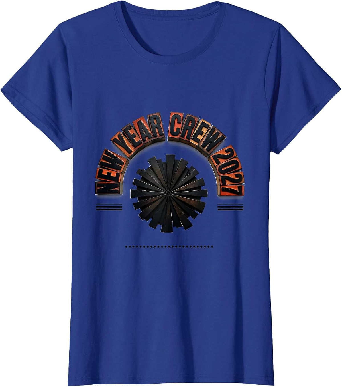 Women's New Year Crew 2027 Festive Party Host Family Matching T-Shirt - Royal Blue