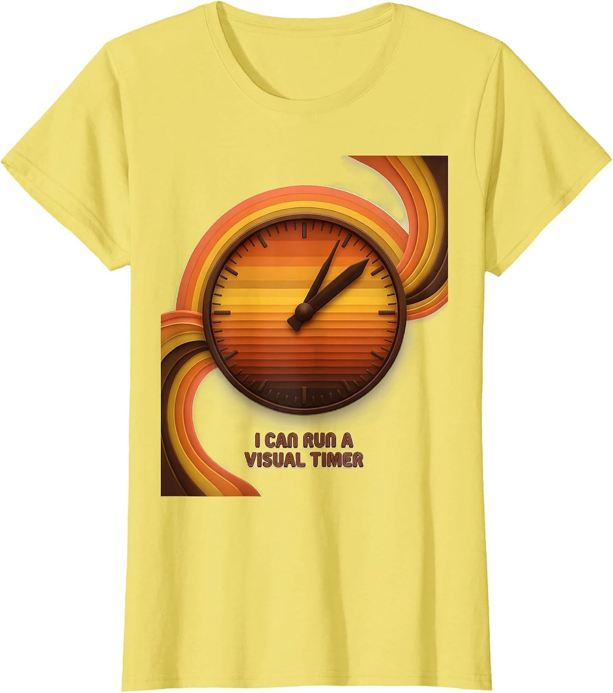 I Can Run A Visual Timer Retro Special Education Teacher T-Shirt - Lemon Yellow