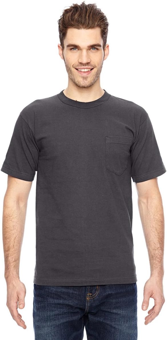 Bayside Apparel 6.1 oz. Basic Pocket T-Shirt (BA7100) - Charcoal