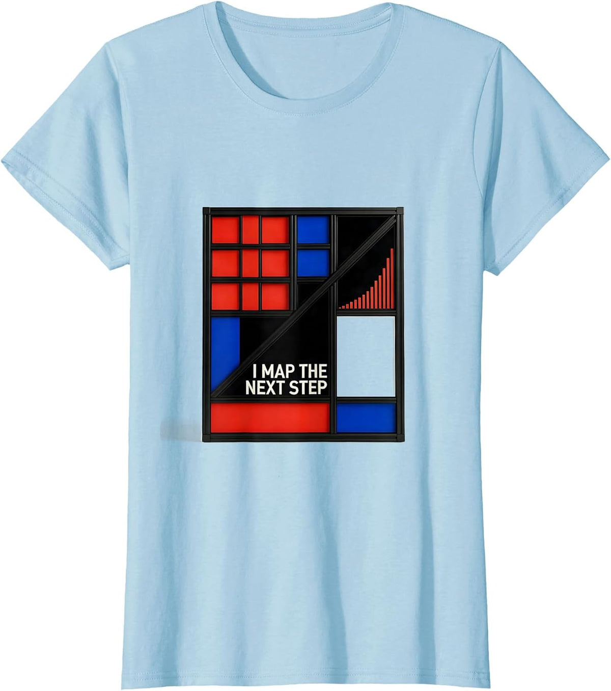 I Map The Next Step Bauhaus Modernist Special Education T-Shirt - Baby Blue