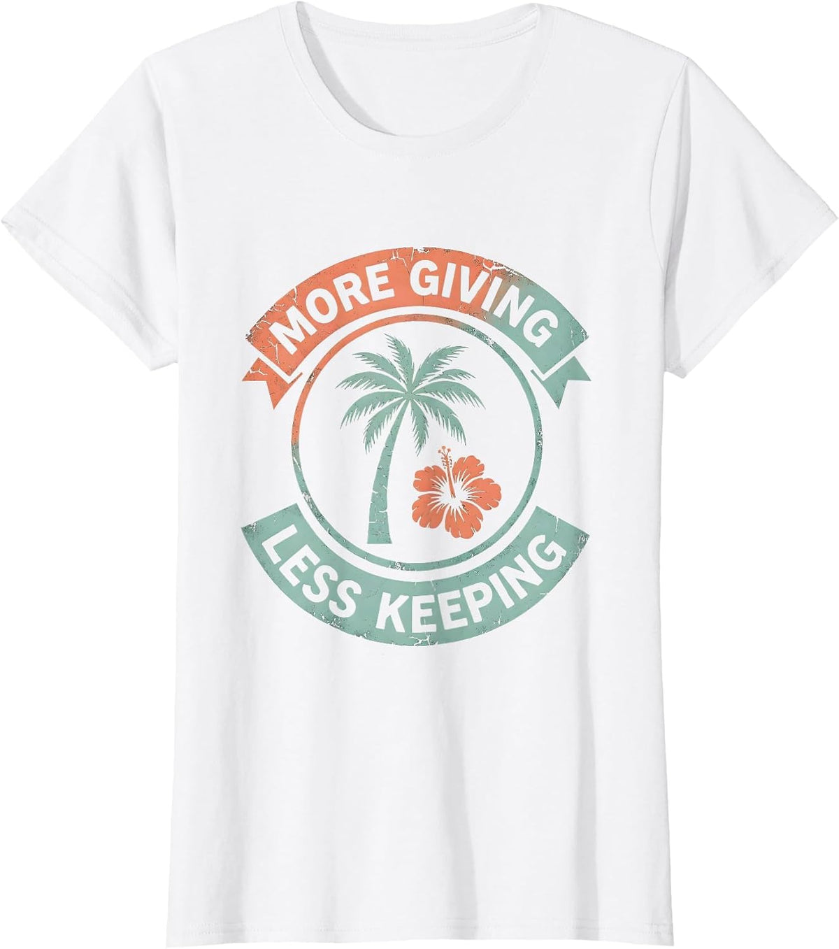 Altruismo More Giving Less Keeping Design T-Shirt - White