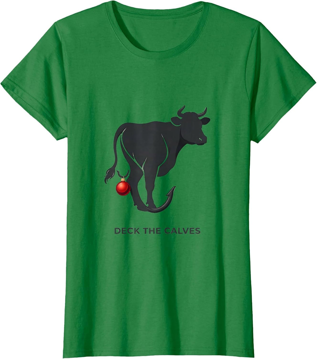Deck The Calves Funny Physical Therapist Christmas Rehab T-Shirt - Kelly Green