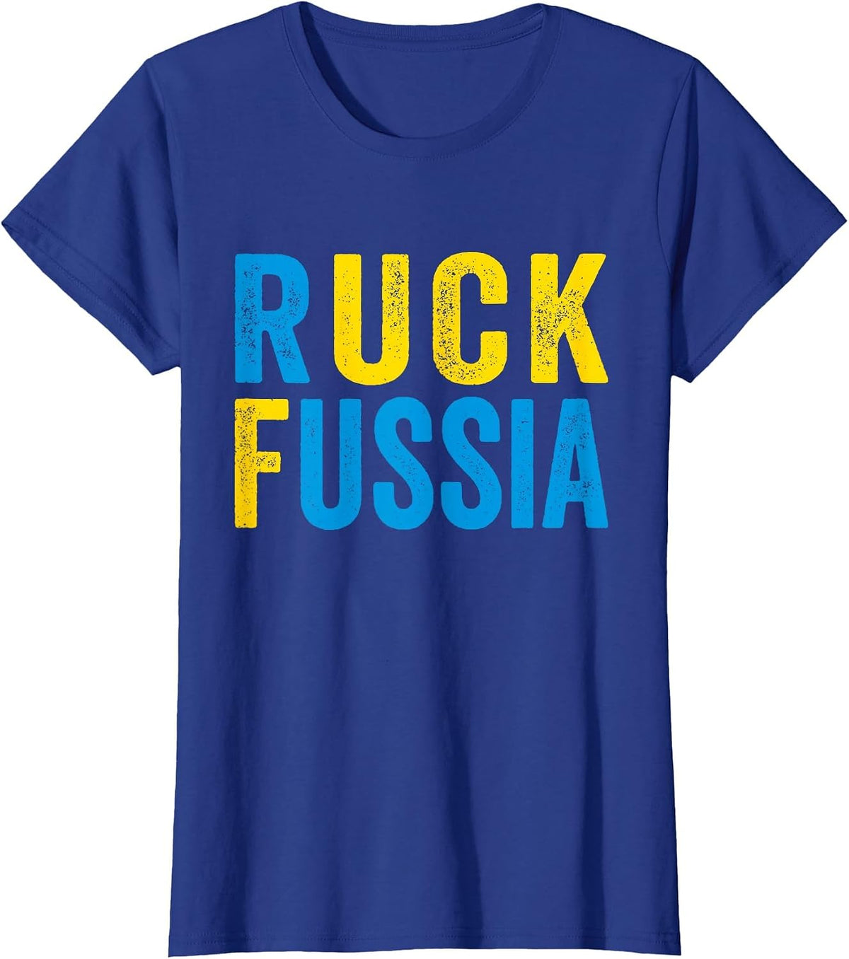 Ruck Fussia Meme I Stand with Ukraine Ukrainian Support T-Shirt - Royal Blue
