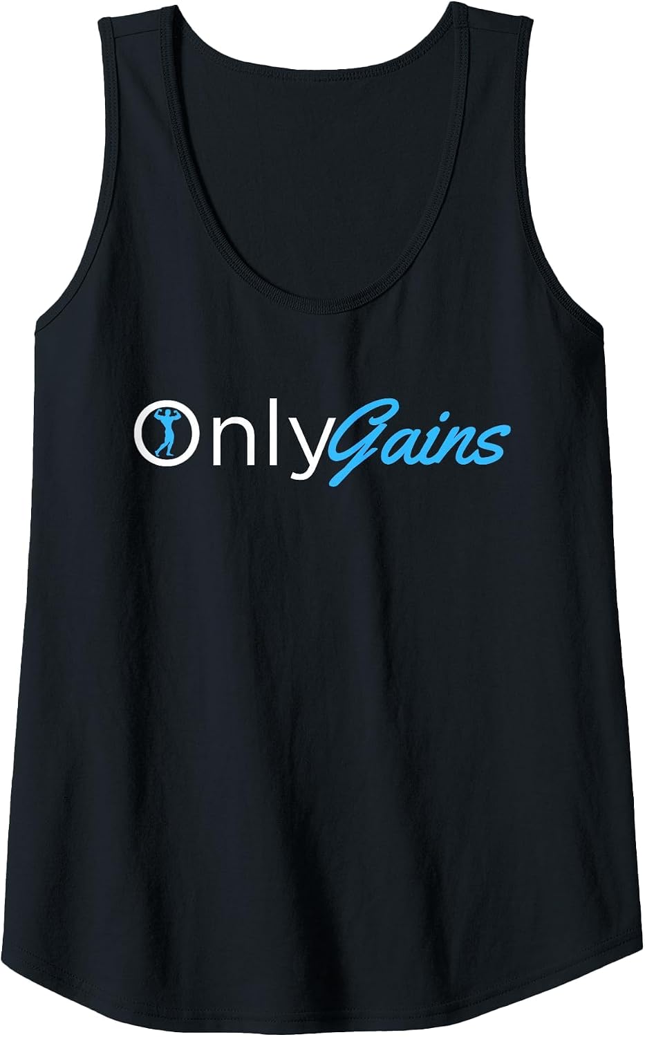 Only Gains - OnlyGains Funny Men's Fitness Bodybuilding Tank Top - Black