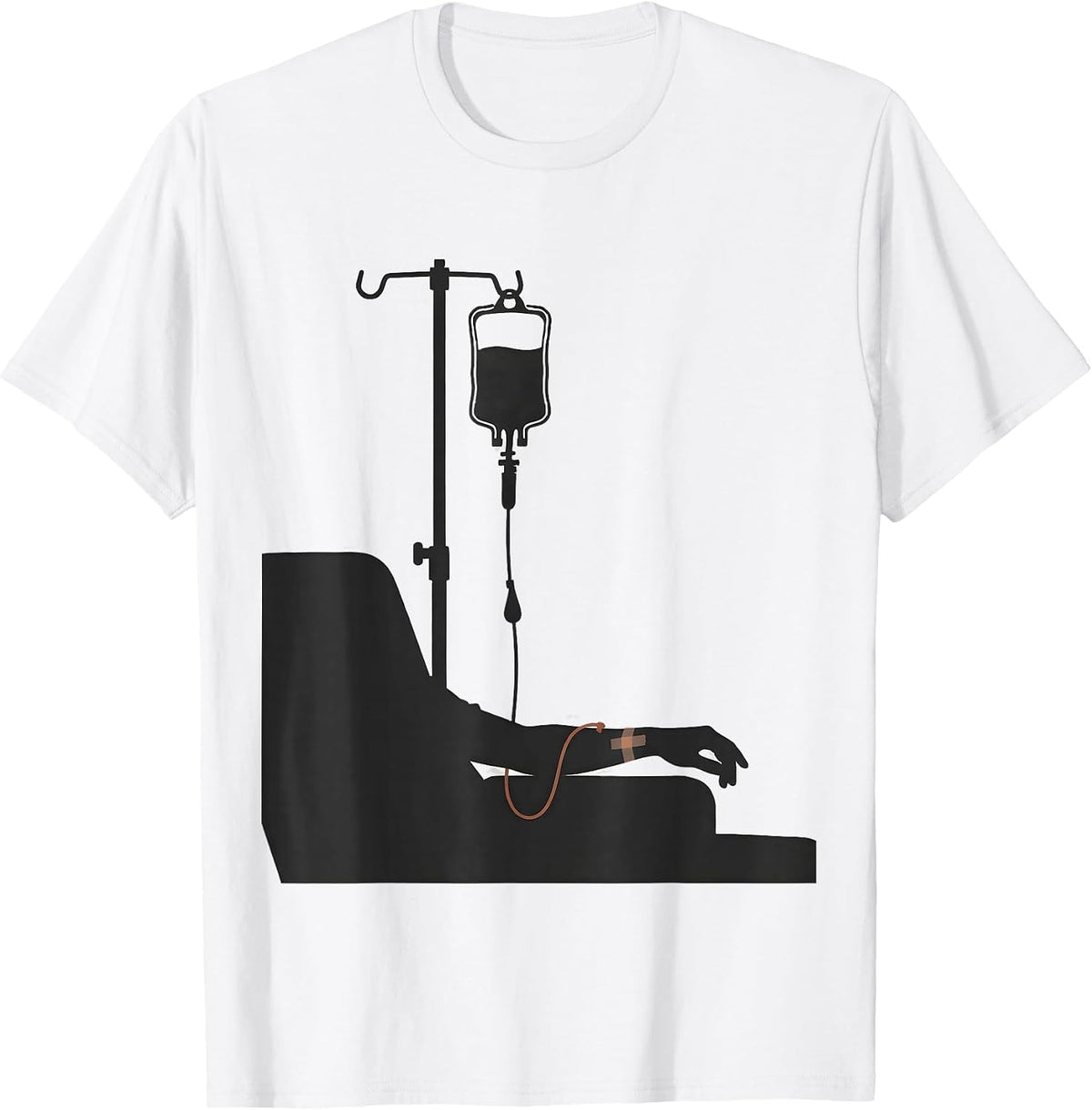 Men's Infusion Pole Minimalist Nurse Gift Comfort T-Shirt - White