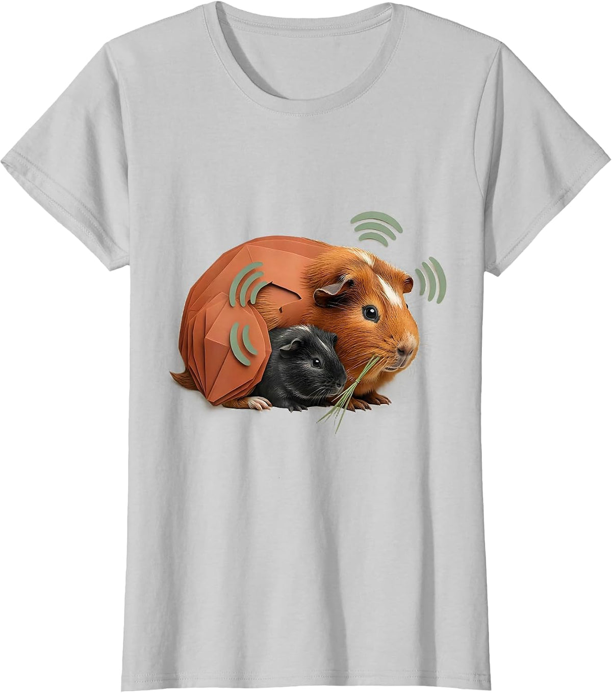 Low Tailless Guinea Pig Cute Animal Lover Humor T-Shirt - Silver Grey