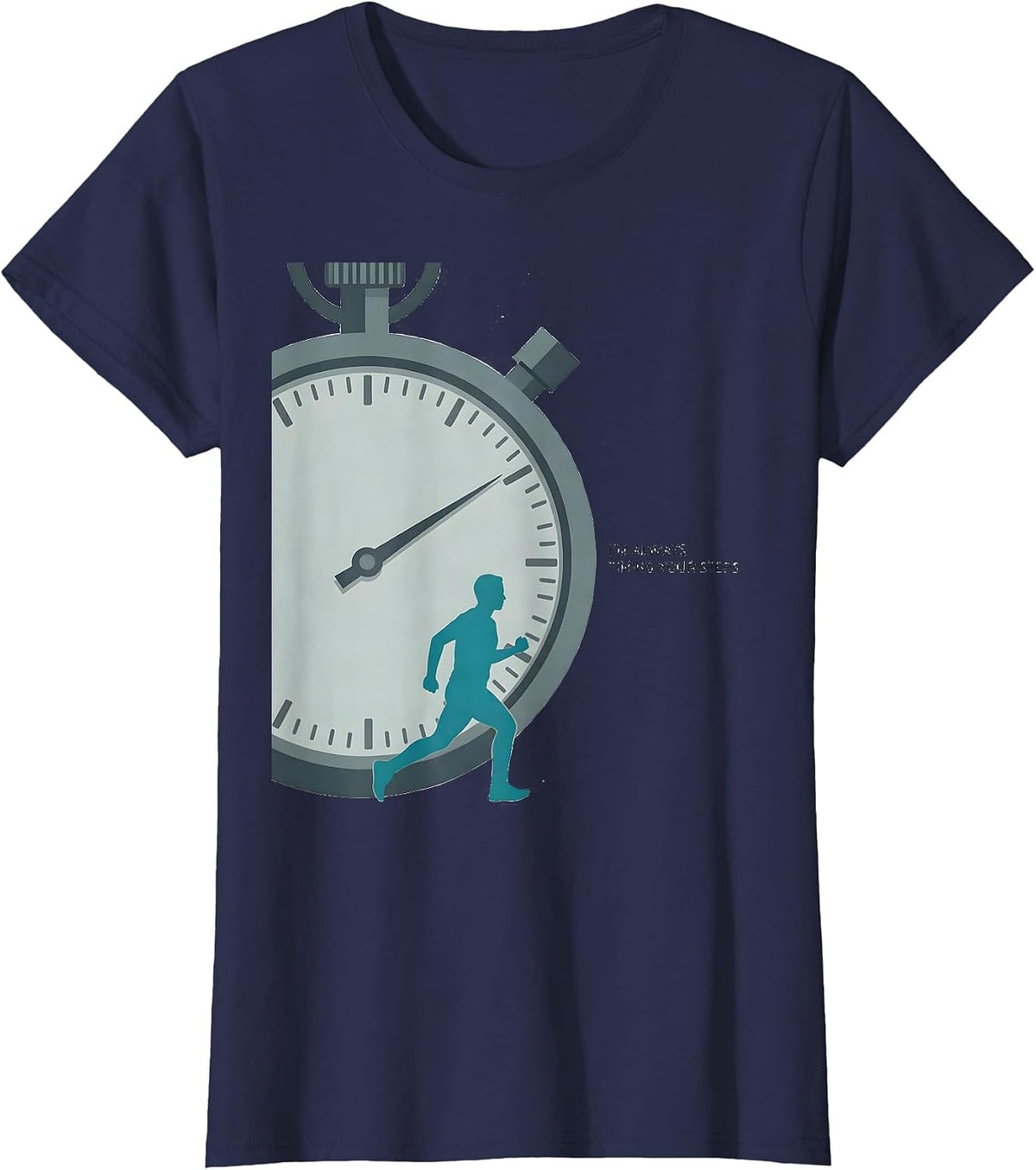 Women's I'm Always Timing Your Steps Funny Physical Therapist PT T-Shirt - Navy Blue