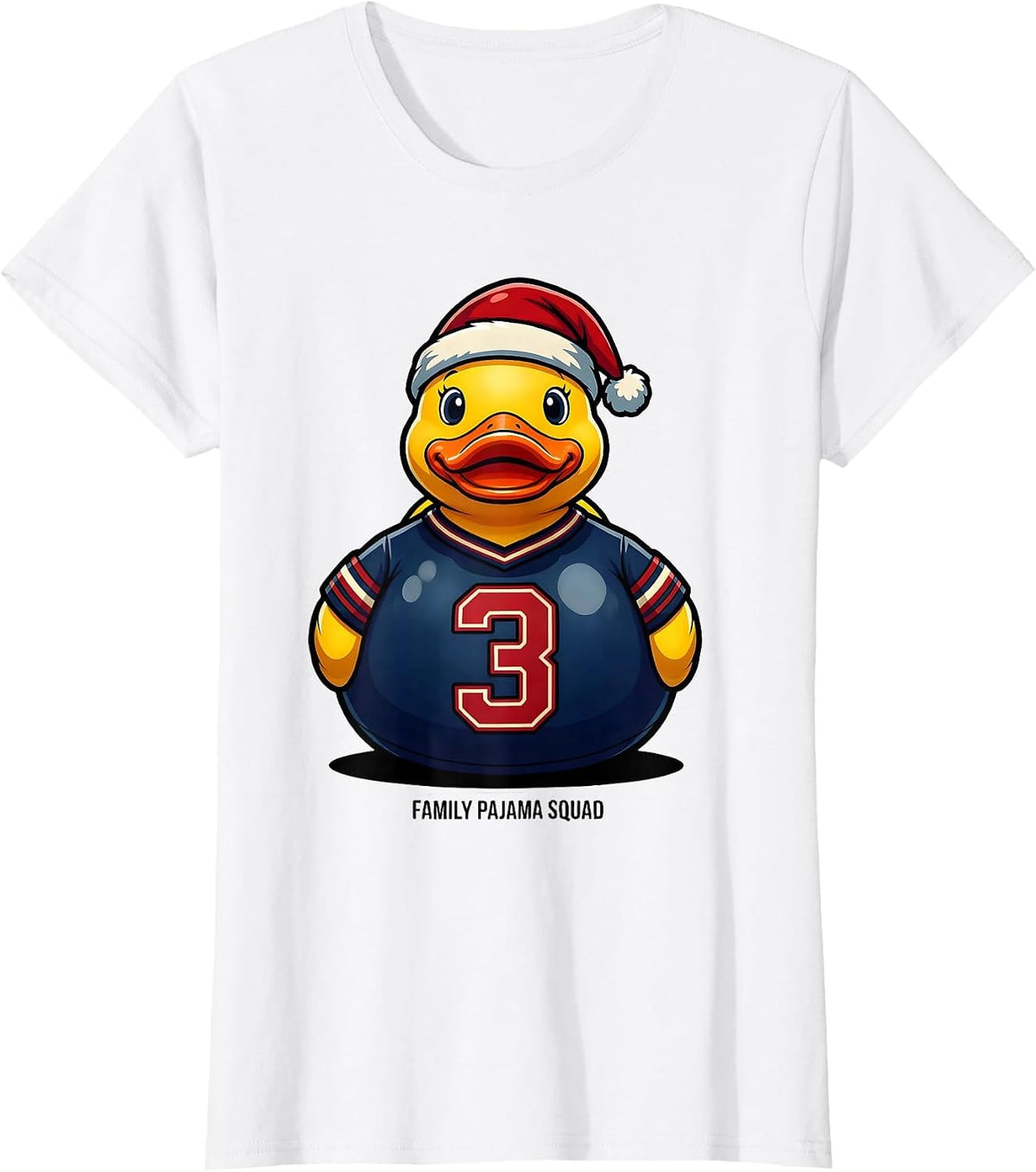 Women's Family Pajama Squad Sports Holiday Humor Duck Lover T-Shirt - White