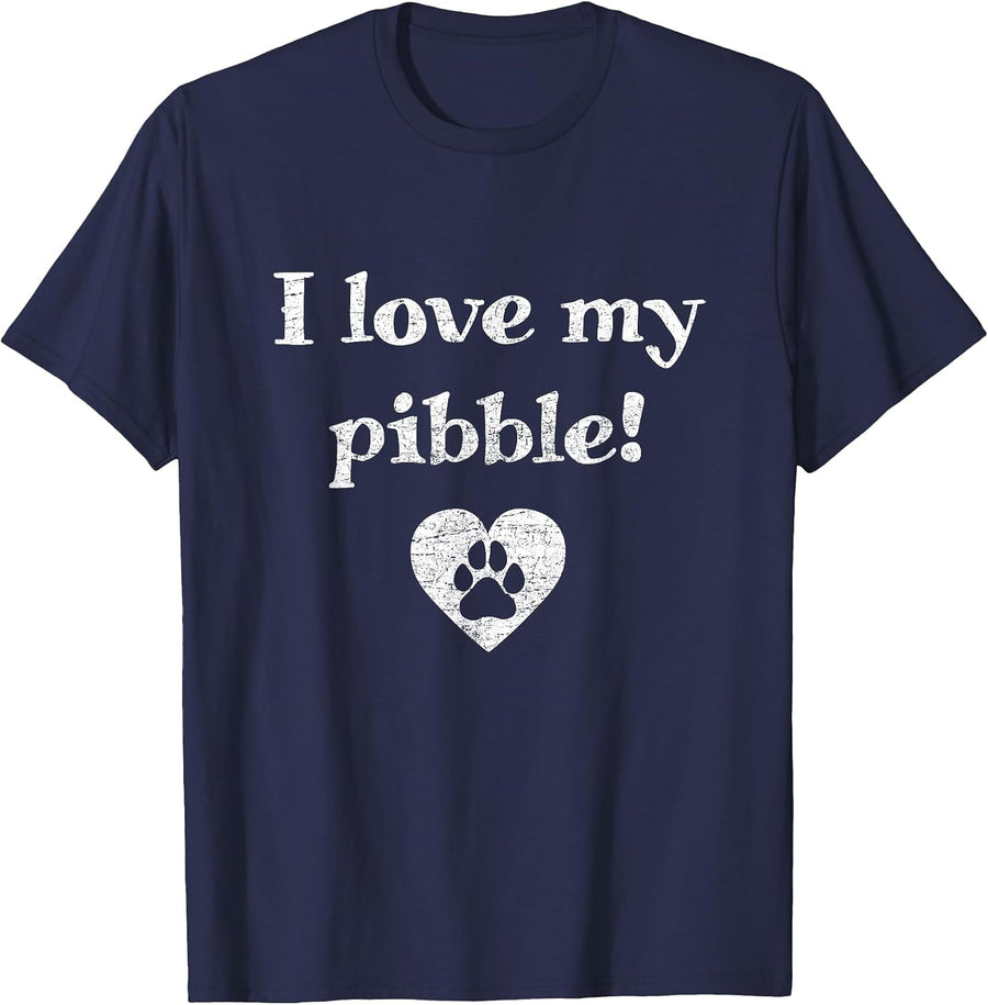 I Love My pibble! Pit Bull Puppy Dog Pitbull t-Shirt T-Shirt - Navy Blue